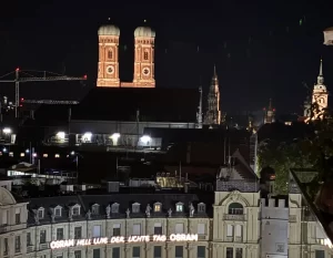 Gluten free Munich - Frauenkirche at night