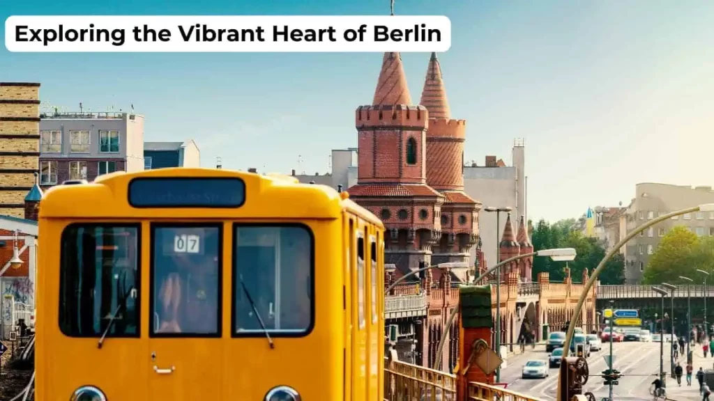 Berlin's Oberbaum Bridge and a yellow train