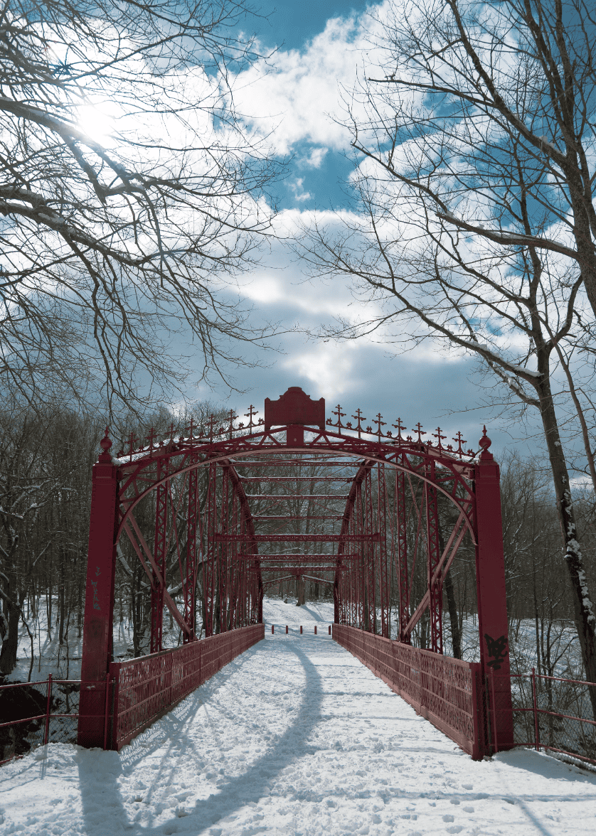 Connecticut snow bridge