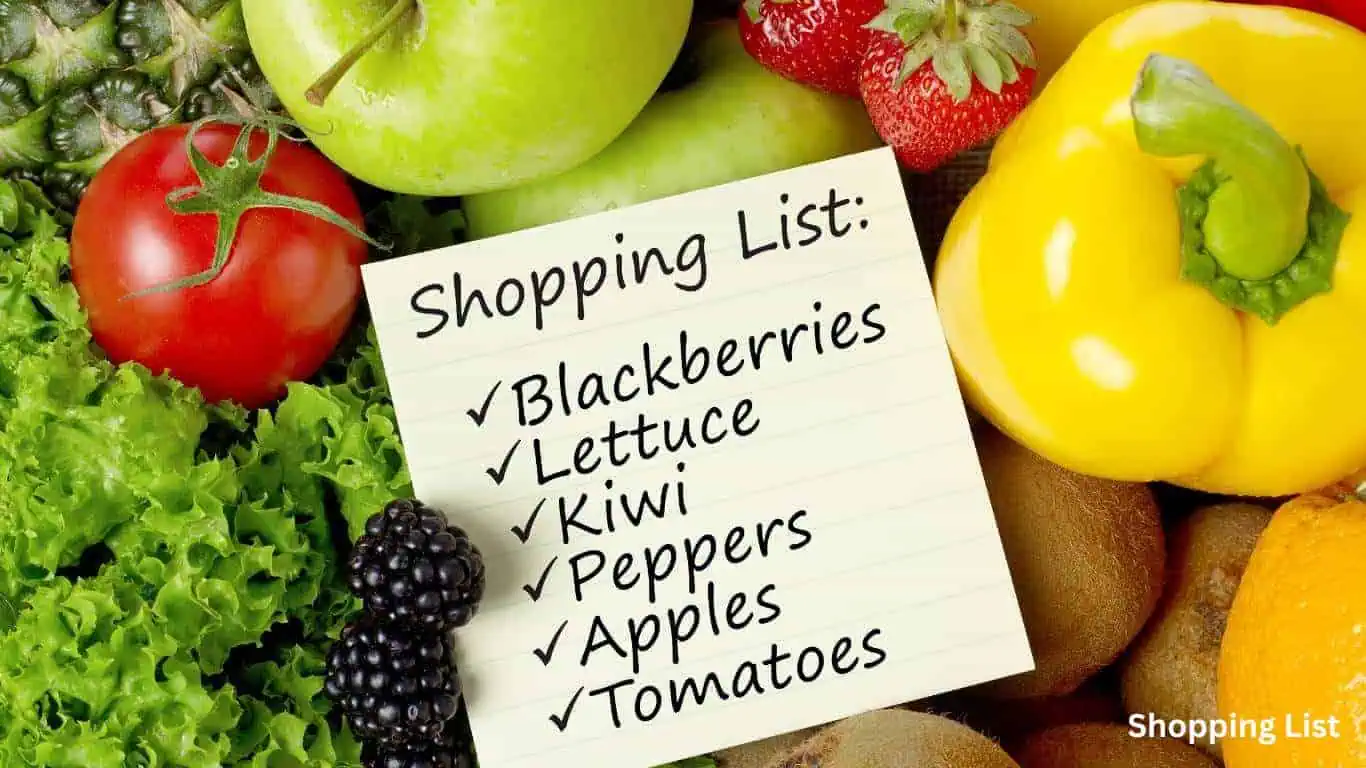 shopping list