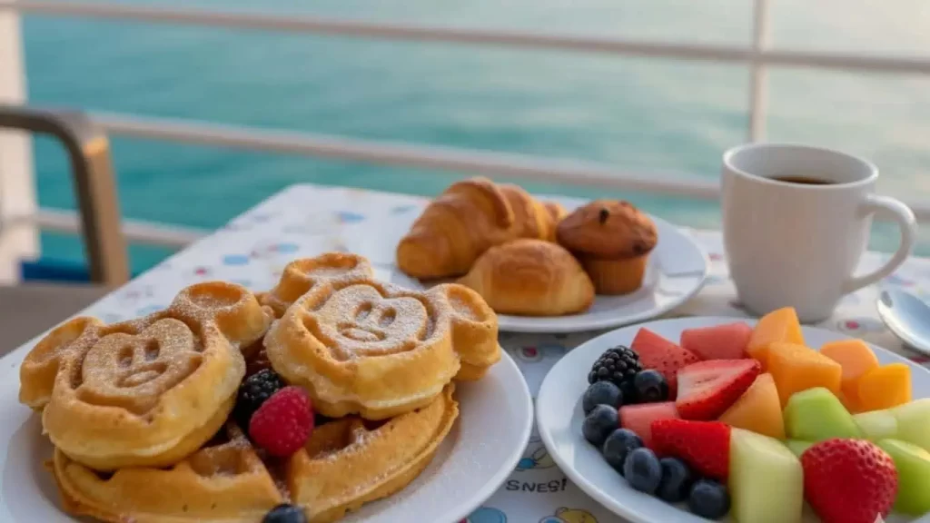 gluten free cruises - Disney shaped waffles and other breakfast items