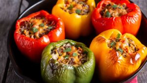 Croatian food stuffed peppers