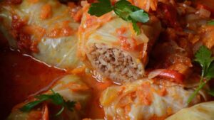 Croatian food stuffed cabbage