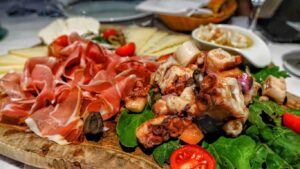 Croatian food charcuterie board