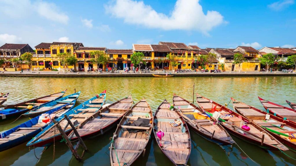 Hoi An Vietnam fisher boats