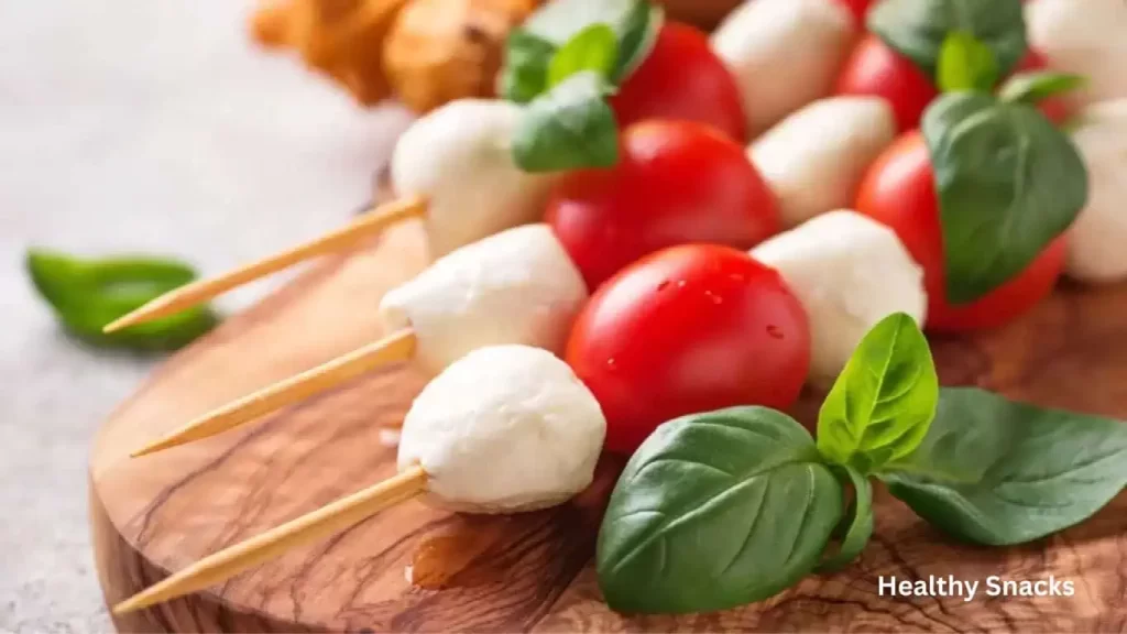 Gluten-Free Snacks - Caprese skewers