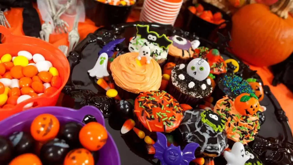 Gluten-Free Halloween Candy and cupcakes