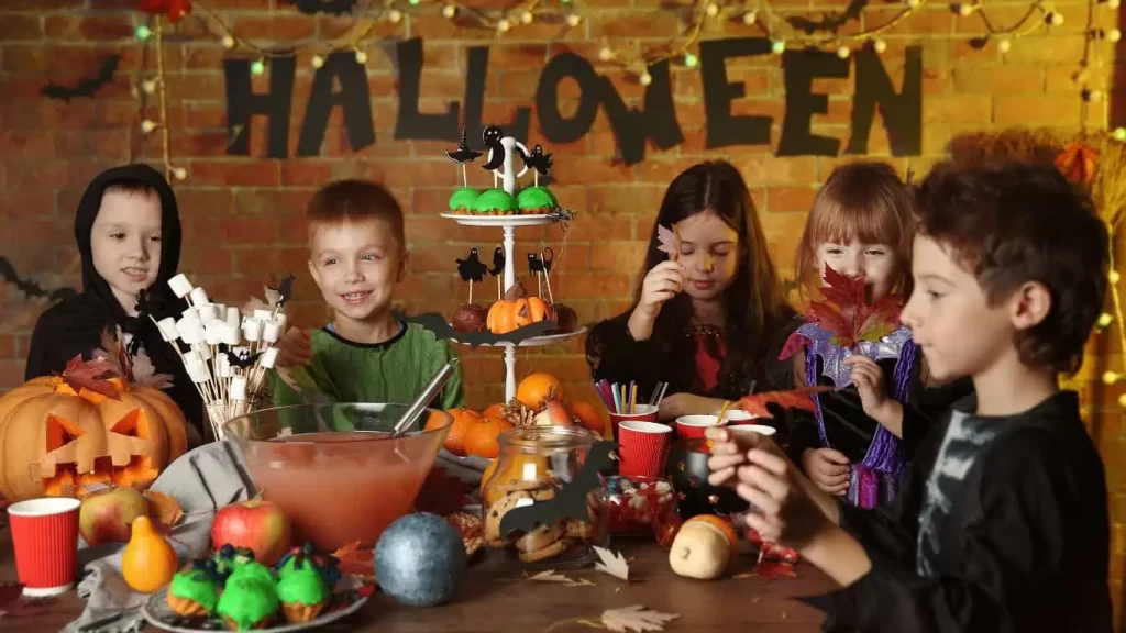 Halloween party for kids with gluten free candy