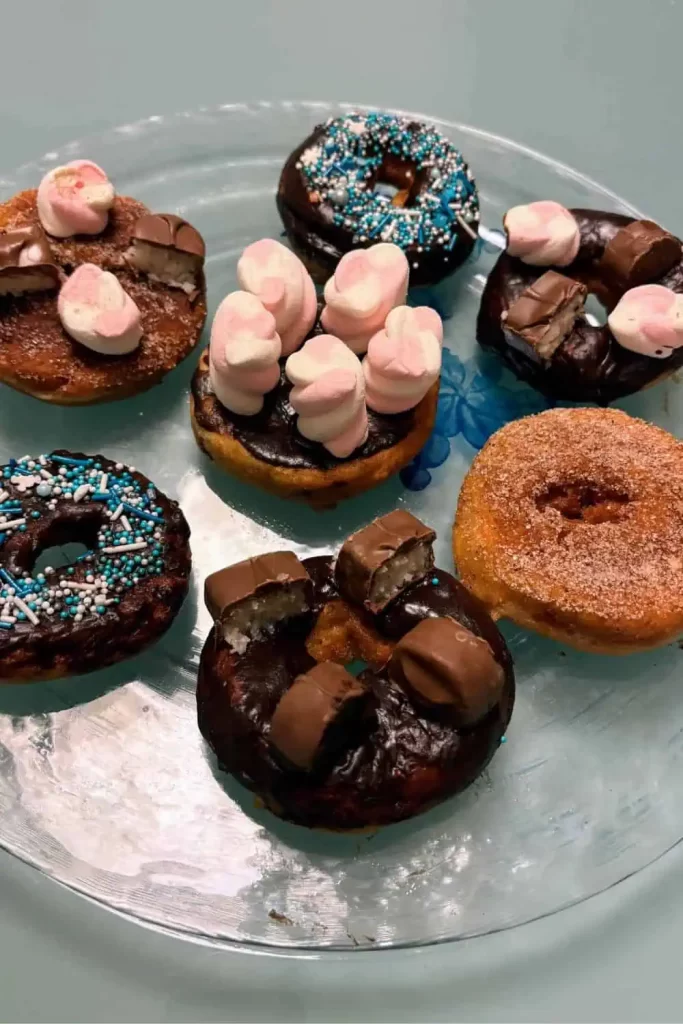 decorated gluten free donuts for Hannukah