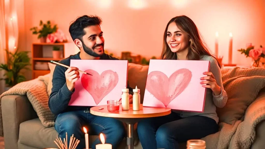 Valentine's Day Ideas Couples DIY Painting