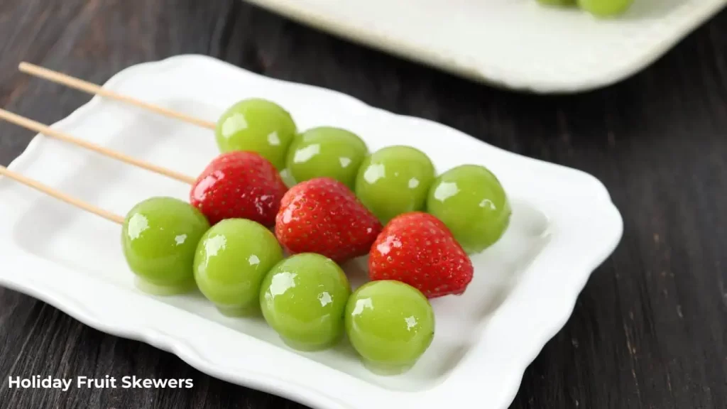 Holiday fruit skewers