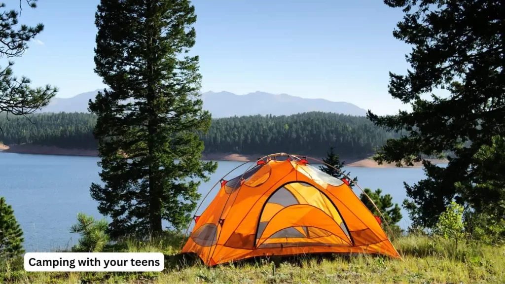 Camping near a lake as activity for your Summer Bucket List for Families with Teens