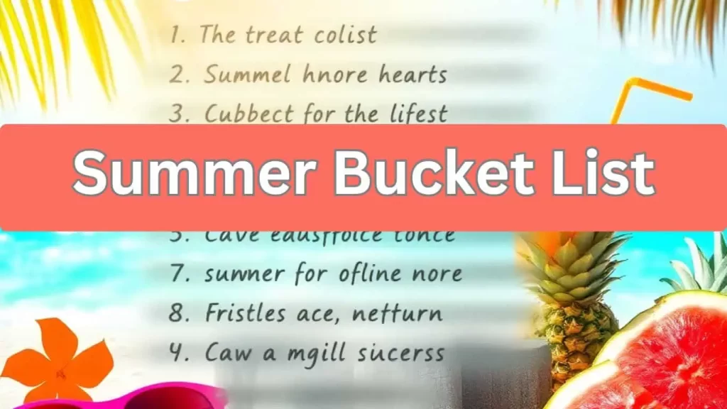 summer bucket list