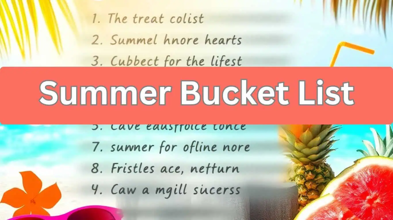 summer bucket list