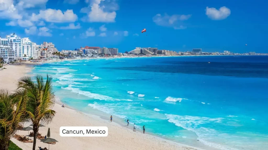 Beach in Cancun, Mexico, a great Spring Break Beach Destination