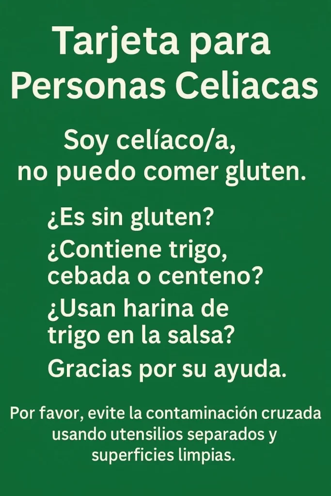 Spanish Gluten-Free-Travel Card