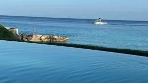 cozumel gluten free view of the pool and sea