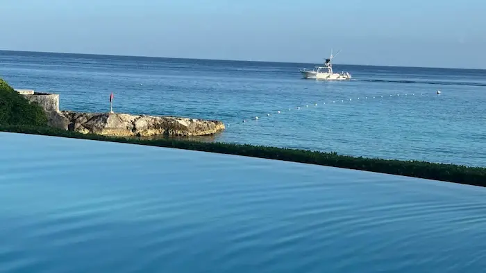 cozumel gluten free view of the pool and sea