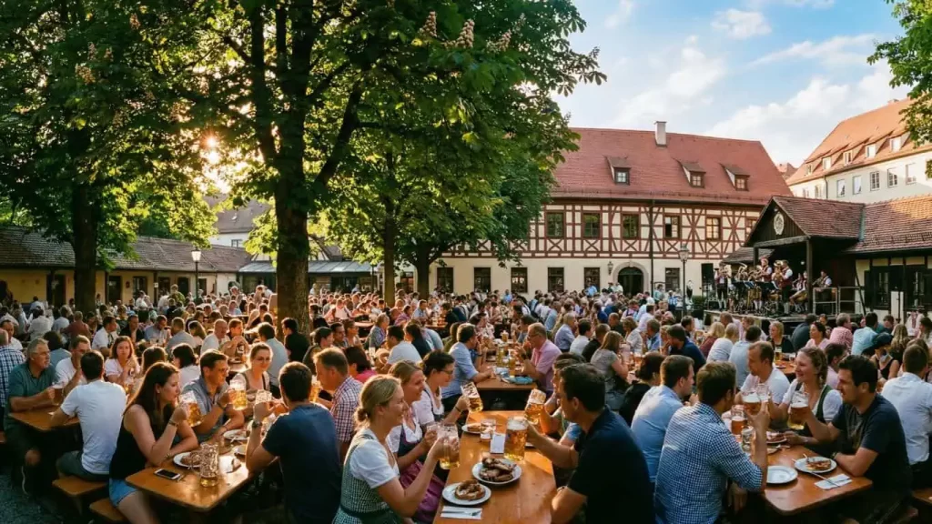 best gluten free cities in Europe - Biergarten in Munich