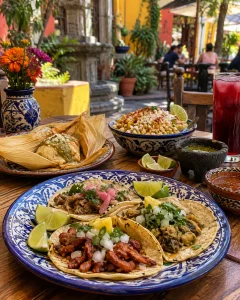 Mexico city taco dinner